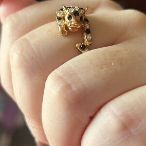 Gold Panther Ring sz 10